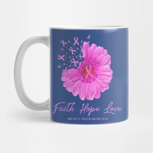 breast cancer faith sunflower  3 Mug